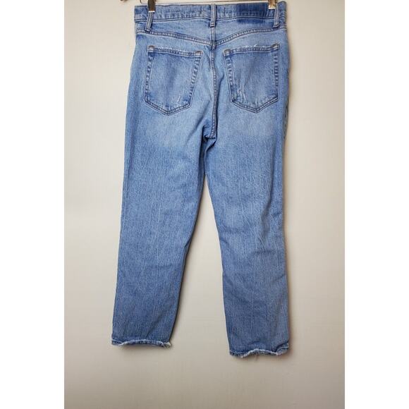 Abercrombie & Fitch Jeans 29 / 8 Womens 90s Straight Ultra High Rise Destroyed - Picture 4 of 14